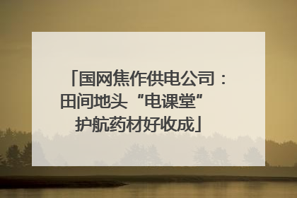 国网焦作供电公司：田间地头“电课堂” 护航药材好收成
