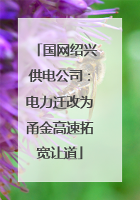 国网绍兴供电公司：电力迁改为甬金高速拓宽让道