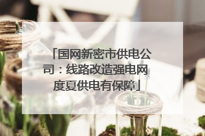 国网新密市供电公司：线路改造强电网 度夏供电有保障