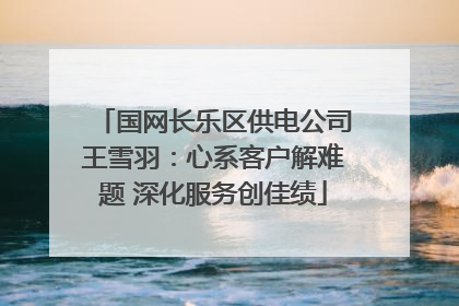 国网长乐区供电公司王雪羽：心系客户解难题 深化服务创佳绩
