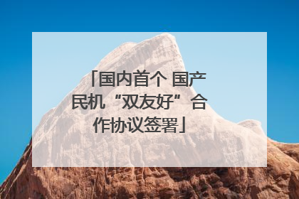 国内首个 国产民机“双友好”合作协议签署