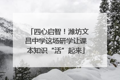 四心启智！潍坊文昌中学这场研学让课本知识“活”起来