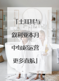 土耳其与叙利亚本月中旬起运营更多直航