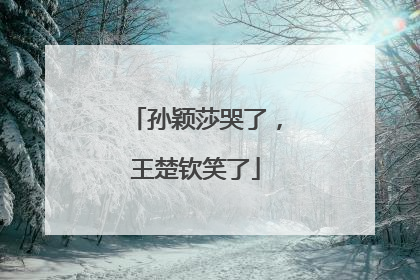 孙颖莎哭了，王楚钦笑了
