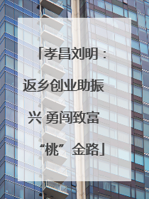 孝昌刘明：返乡创业助振兴 勇闯致富“桃”金路