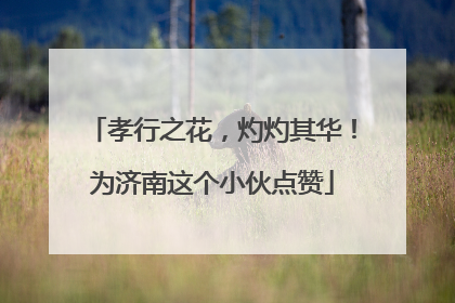 孝行之花，灼灼其华！为济南这个小伙点赞