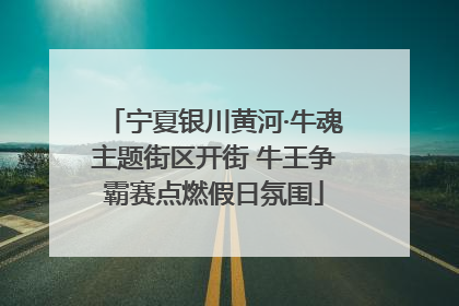 宁夏银川黄河·牛魂主题街区开街 牛王争霸赛点燃假日氛围