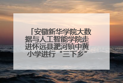 安徽新华学院大数据与人工智能学院走进怀远县淝河镇中黄小学进行“三下乡”支教活动