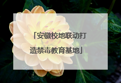 安徽校地联动打造禁毒教育基地