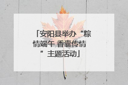 安阳县举办“粽情端午 香囊传情”主题活动