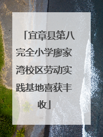 宜章县第八完全小学廖家湾校区劳动实践基地喜获丰收