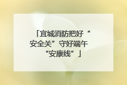宜城消防把好“安全关”守好端午“安康线”