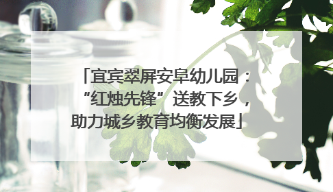 宜宾翠屏安阜幼儿园：“红烛先锋”送教下乡，助力城乡教育均衡发展