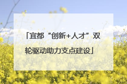 宜都“创新+人才”双轮驱动助力支点建设