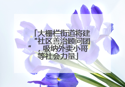 大栅栏街道将建“社区善治顾问团”，吸纳外卖小哥等社会力量