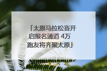 太原马拉松赛开启报名通道 4万跑友将齐聚太原
