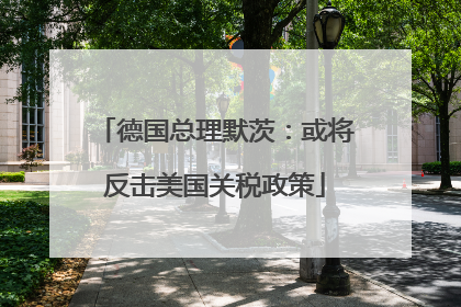 德国总理默茨：或将反击美国关税政策