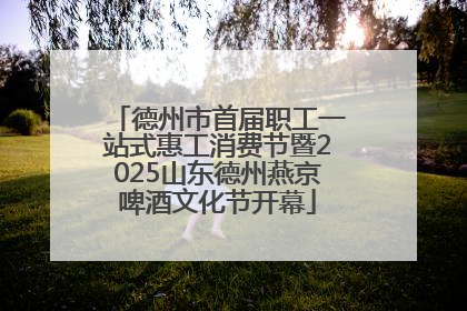 德州市首届职工一站式惠工消费节暨2025山东德州燕京啤酒文化节开幕