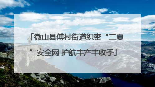 微山县傅村街道织密“三夏”安全网 护航丰产丰收季