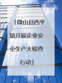 微山县西平镇开展企业安全生产大检查行动