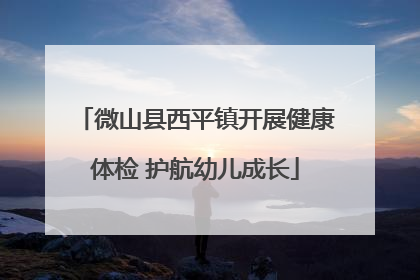 微山县西平镇开展健康体检 护航幼儿成长