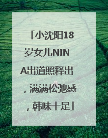 小沈阳18岁女儿NINA出道照释出，满满松弛感，韩味十足