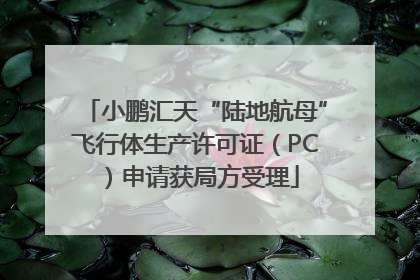 小鹏汇天“陆地航母”飞行体生产许可证（PC）申请获局方受理
