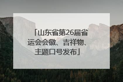山东省第26届省运会会徽、吉祥物、主题口号发布