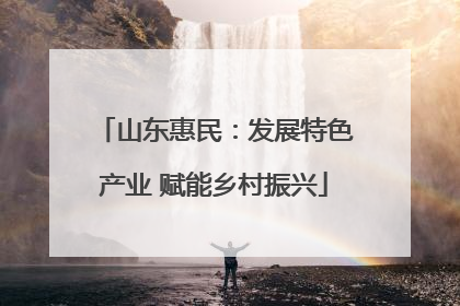 山东惠民：发展特色产业 赋能乡村振兴