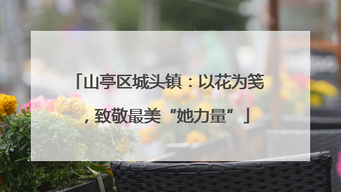山亭区城头镇：以花为笺，致敬最美“她力量”