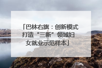巴林右旗：创新模式 打造“三新”领域妇女就业示范样本