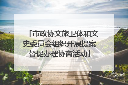 市政协文旅卫体和文史委员会组织开展提案督促办理协商活动