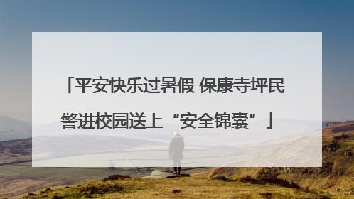 平安快乐过暑假 保康寺坪民警进校园送上“安全锦囊”