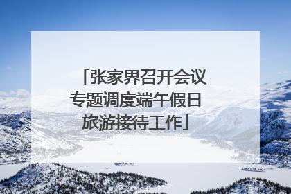 张家界召开会议专题调度端午假日旅游接待工作