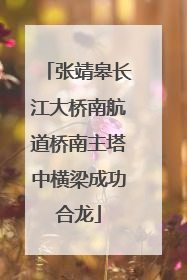 张靖皋长江大桥南航道桥南主塔中横梁成功合龙