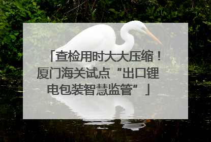 查检用时大大压缩！厦门海关试点“出口锂电包装智慧监管”