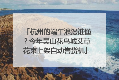 杭州的端午浪漫谁懂？今年吴山花鸟城艾草花束上架自动售货机