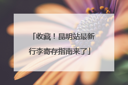 收藏！昆明站最新行李寄存指南来了
