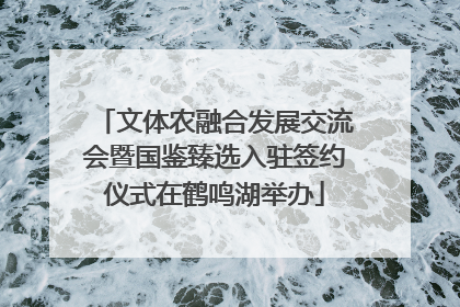 文体农融合发展交流会暨国鉴臻选入驻签约仪式在鹤鸣湖举办