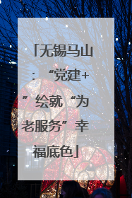 无锡马山：“党建+”绘就“为老服务”幸福底色