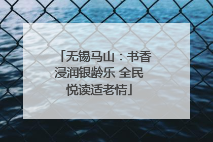 无锡马山：书香浸润银龄乐 全民悦读适老情