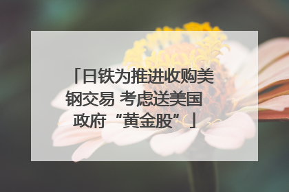 日铁为推进收购美钢交易 考虑送美国政府“黄金股”
