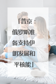 普京：俄罗斯准备支持伊朗发展和平核能