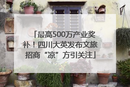 最高500万产业奖补！四川大英发布文旅招商“凉”方引关注