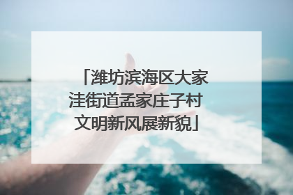 潍坊滨海区大家洼街道孟家庄子村文明新风展新貌