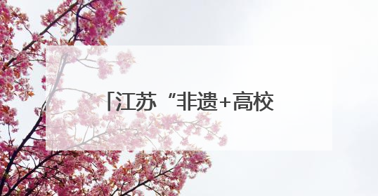 江苏“非遗+高校”合作实践为传统文化注入青春活力