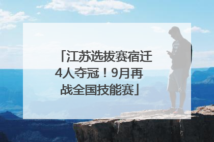 江苏选拔赛宿迁4人夺冠！9月再战全国技能赛