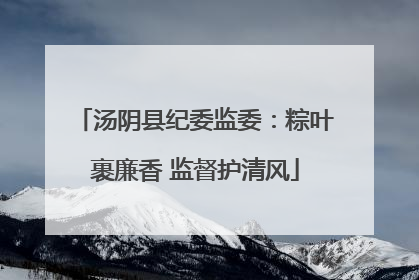 汤阴县纪委监委：粽叶裹廉香 监督护清风