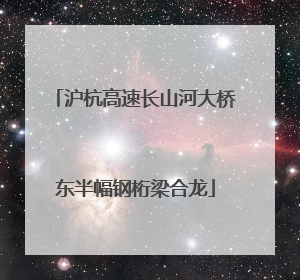 沪杭高速长山河大桥东半幅钢桁梁合龙