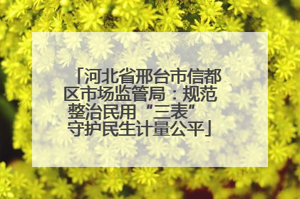 河北省邢台市信都区市场监管局：规范整治民用“三表” 守护民生计量公平